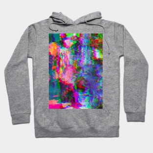 Rainbow Glitch Abstract v1 Hoodie